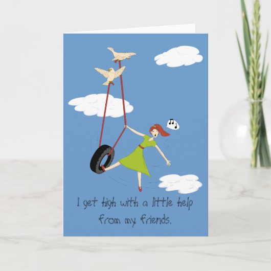 I get high with a little help from my friends kaart (Voorkant)