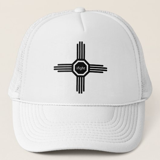 i gevecht zwart trucker pet (Voorkant)