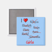 "I & Girls" Magneet (Voorkant / Achterkant)