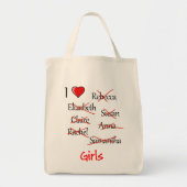 "I & Girls" Tote Bag (Voorkant)