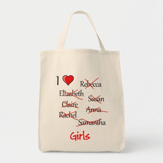 "I & Girls" Tote Bag (Voorkant)