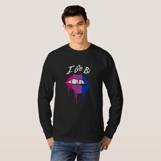 I Go Bi Bisexual LGBTQ Bi Pride LGBT Sayings Panse T-shirt (Voorkant volledig)