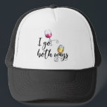 I go Both Ways Red White Wine Lover Trucker Pet<br><div class="desc">Dit ontwerp werd gecreeerd door digitale kunst. Het kan worden gepersonaliseerd door de aanpassingsknoop te klikken en de kleur te veranderen, een naam, initialen of uw favoriete woorden toe te voegen. Neem contact met me op colorflowcreations@gmail.com als je dit ontwerp op een ander product wilt gebruiken. Koop mijn oorspronkelijke abstracte...</div>