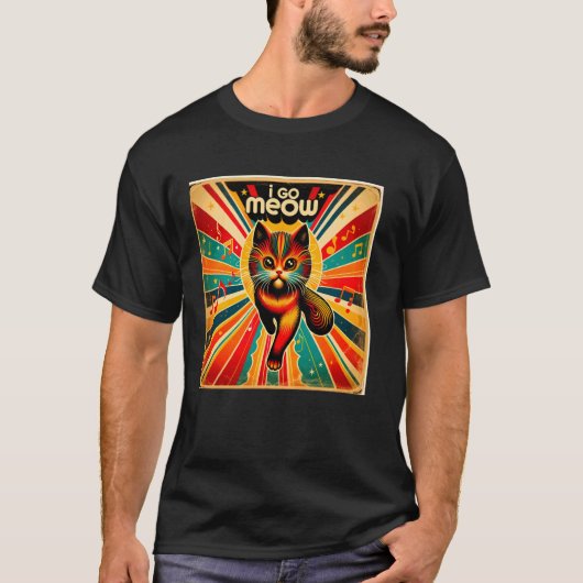 I Go Meow - Grappige kat zingt meme ontwerp T-shirt (Voorkant)