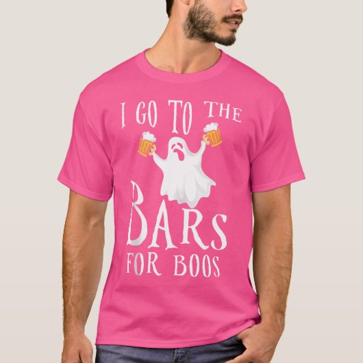 I Go To The Bars For Boos Ghost Hunting Halloween T-shirt (Voorkant)