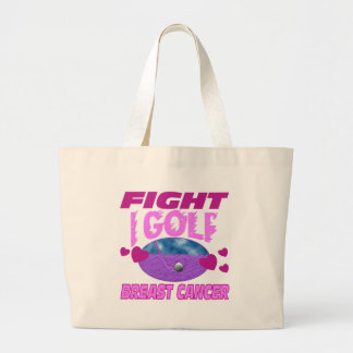 I Golf > Fight Breast Cancer Grote Tote Bag
