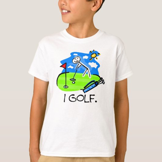 I Golf Stick Figuur T-shirts (Voorkant)