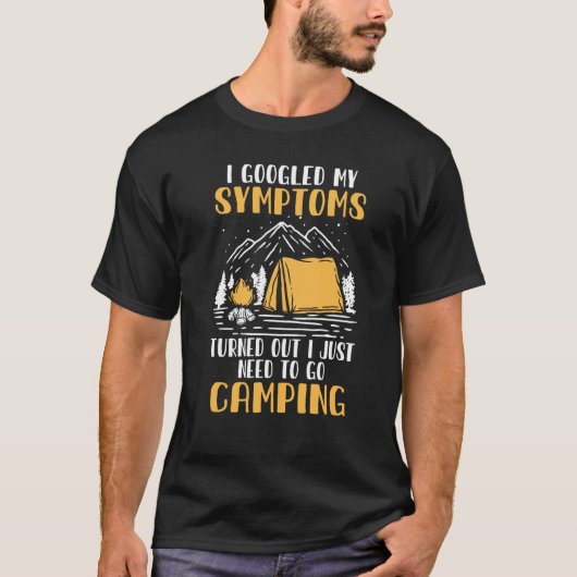 I Googled My Symptoms Camping Camper  Glamping T-shirt (Voorkant)