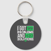 I Got 99 Problems And Solutions Funny Weed Quotes  Sleutelhanger (Voorkant)