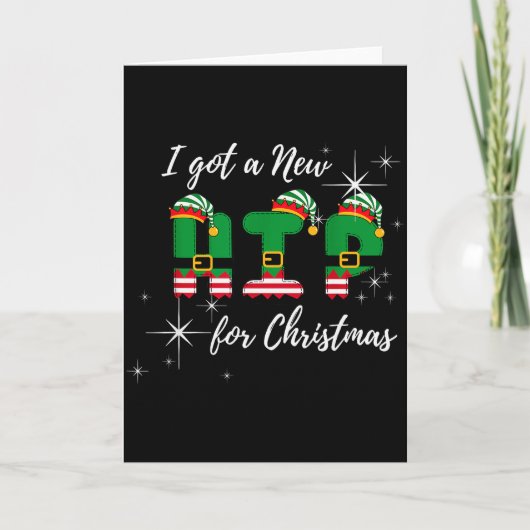 I Got A New Hip For Christmas Funny Hip Replacemen Kaart (Voorkant)