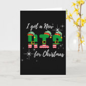 I Got A New Hip For Christmas Funny Hip Replacemen Kaart (Gele Bloem)