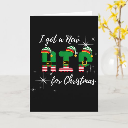 I Got A New Hip For Christmas Funny Hip Replacemen Kaart (Gele Bloem)