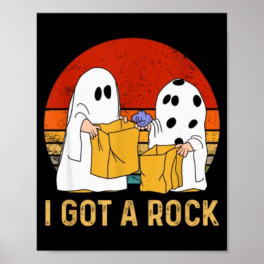 I Got A Rock Shirt Halloween Trick Or Treat Ghost  Poster (Voorkant)