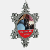 I Got Adopted Today Snowflake Framed Ornament  (Links)