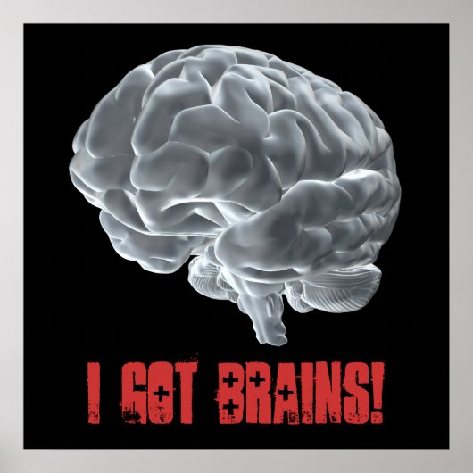 I got brains! poster (Voorkant)
