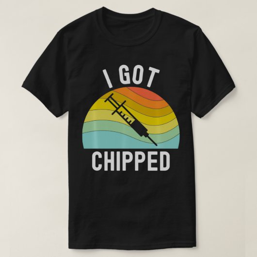 I Got Chipped Vaccines Funny Pro Vaccination Vaer  T-shirt (Design voorkant)
