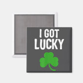 I Got Lucky Dad St Patricks Day Pregnancy Announce Magneet (Voorkant / Achterkant)