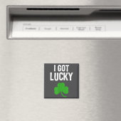 I Got Lucky Dad St Patricks Day Pregnancy Announce Magneet (Insitu (Vaatwasser))