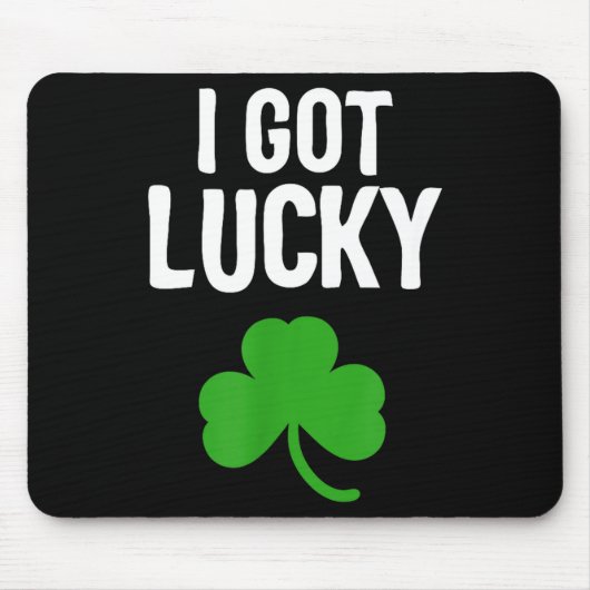 I Got Lucky Dad St Patricks Day Pregnancy Announce Muismat (Voorkant)