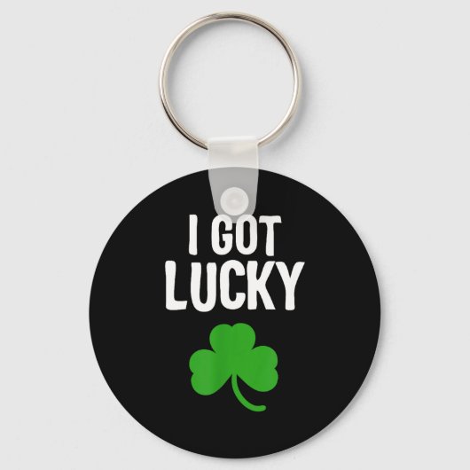 I Got Lucky Dad St Patricks Day Pregnancy Announce Sleutelhanger (Voorkant)