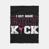 I Got Some Girly Kick Kickboxing  Fleece Deken (Voorkant)