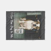 I Got That Dog In Me Funny Bulldog Smoking Beer Do Fleece Deken (Voorkant (Horizontaal))