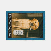 I Got That Dog In Me Funny Retriever Smoking Beer  Fleece Deken (Voorkant (Horizontaal))