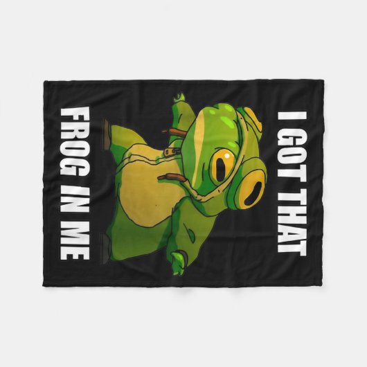 I Got That Frog In Me Fleece Deken (Voorkant (Horizontaal))