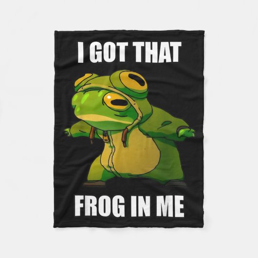 I Got That Frog In Me  Fleece Deken (Voorkant)