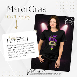 "I Got the Baby" Mardi Gras Vrouwen-crew Tri-Blend Shirt