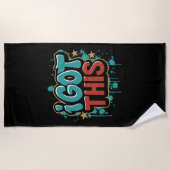 I GOT THIS Graffiti Style Motivational Typography Strandlaken (Voorkant)