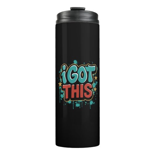 I GOT THIS Graffiti Style Motivational Typography Thermosbeker (Voorkant)