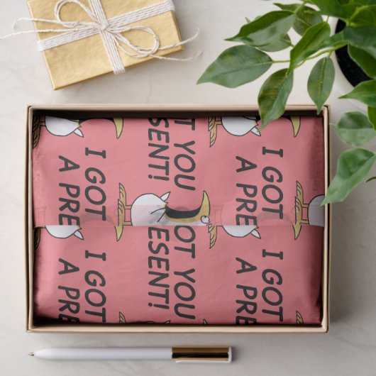 I GOT YOU A PRESENT! shouty chicken Tissuepapier (Geschenk)