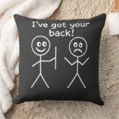 I Got Your Back Stick Figure Graphic Friendship  Kussen (Deken)