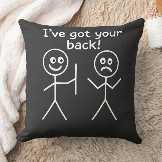 I Got Your Back Stick Figure Graphic Friendship  Kussen (Deken)