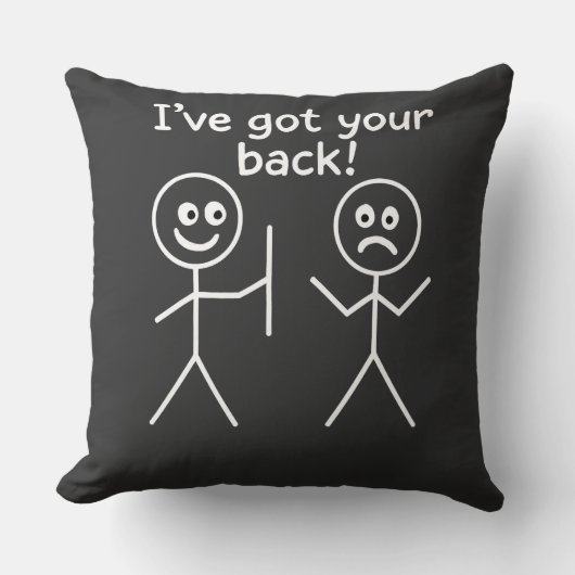 I Got Your Back Stick Figure Graphic Friendship  Kussen (Voorkant)