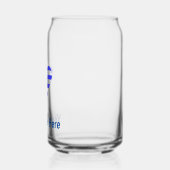 I (Griekse vlag Funky Heart) Jouw tekst Blikvorm Glas (Links)