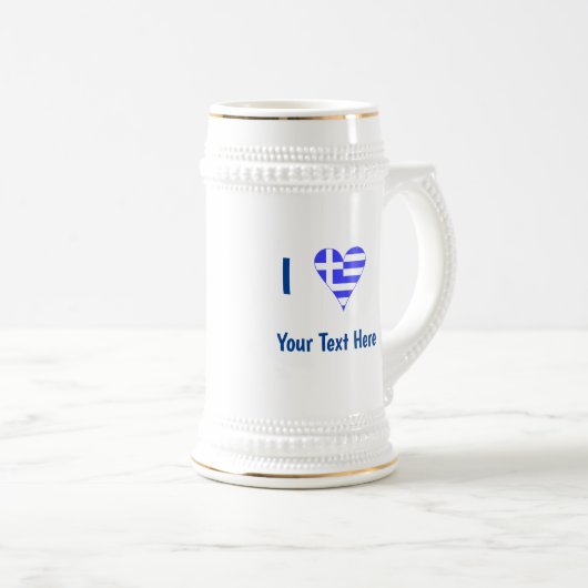 I (Griekse vlag) Jouw tekst Bierpul (Voorkant rechts)