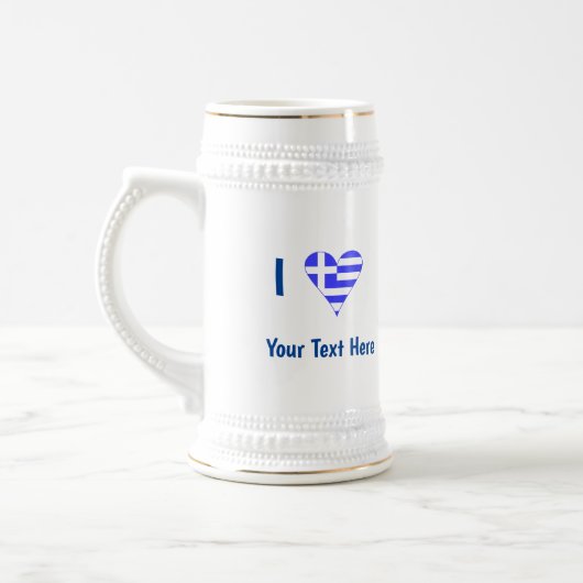 I (Griekse vlag) Jouw tekst Bierpul (Links)