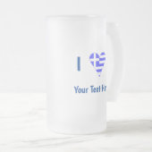 I (Griekse vlag) Jouw tekst Matglas Bierpul (Voorkant rechts)