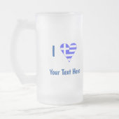 I (Griekse vlag) Jouw tekst Matglas Bierpul (Links)