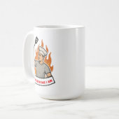 I GRILL THEREFORE I AM funny for dad husband son Koffiemok (Voorkant links)