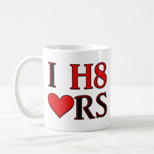 I H8 Heart Funny Mug Koffiemok