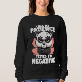 I Had My Patience Tested I'm Negative Panda Fluent Trui (Voorkant)