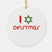 I Hanukkah kerstgroen Keramisch Ornament (Voorkant)