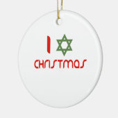 I Hanukkah kerstgroen Keramisch Ornament (Links)