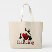I Harde dansende grote Canvas tas (Achterkant)