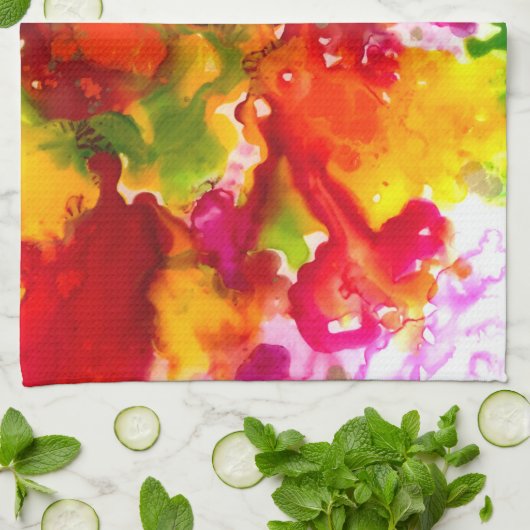 I Harde kleur Theedoek (Gevouwen)