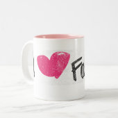 I Harde Mode Magenta Tweekleurige Koffiemok (Voorkant links)