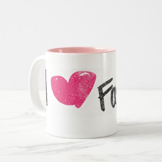 I Harde Mode Magenta Tweekleurige Koffiemok (Voorkant links)